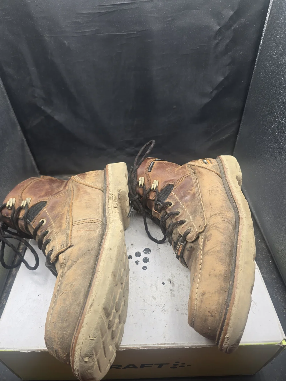 Ariat Brown Leather Lace-Up Men's Work Boots